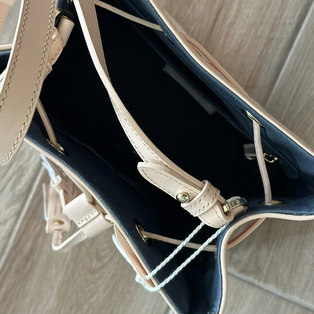 NWT SPARTINA 449 Beige Floral Embroidered Women's Bag - Picture 3 of 4